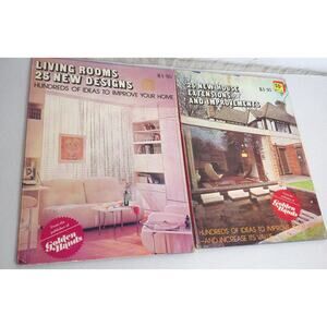 Vintage 1972 Living Rooms New Designs New House Extensions Improvements SET OF 2